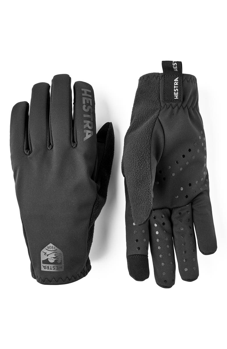 Hestra Runners Touchscreen Gloves, Main, color, Black/ Black