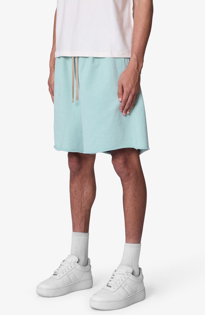 mnml Oversize Cotton Sweat Shorts, Alternate, color, Seafoam