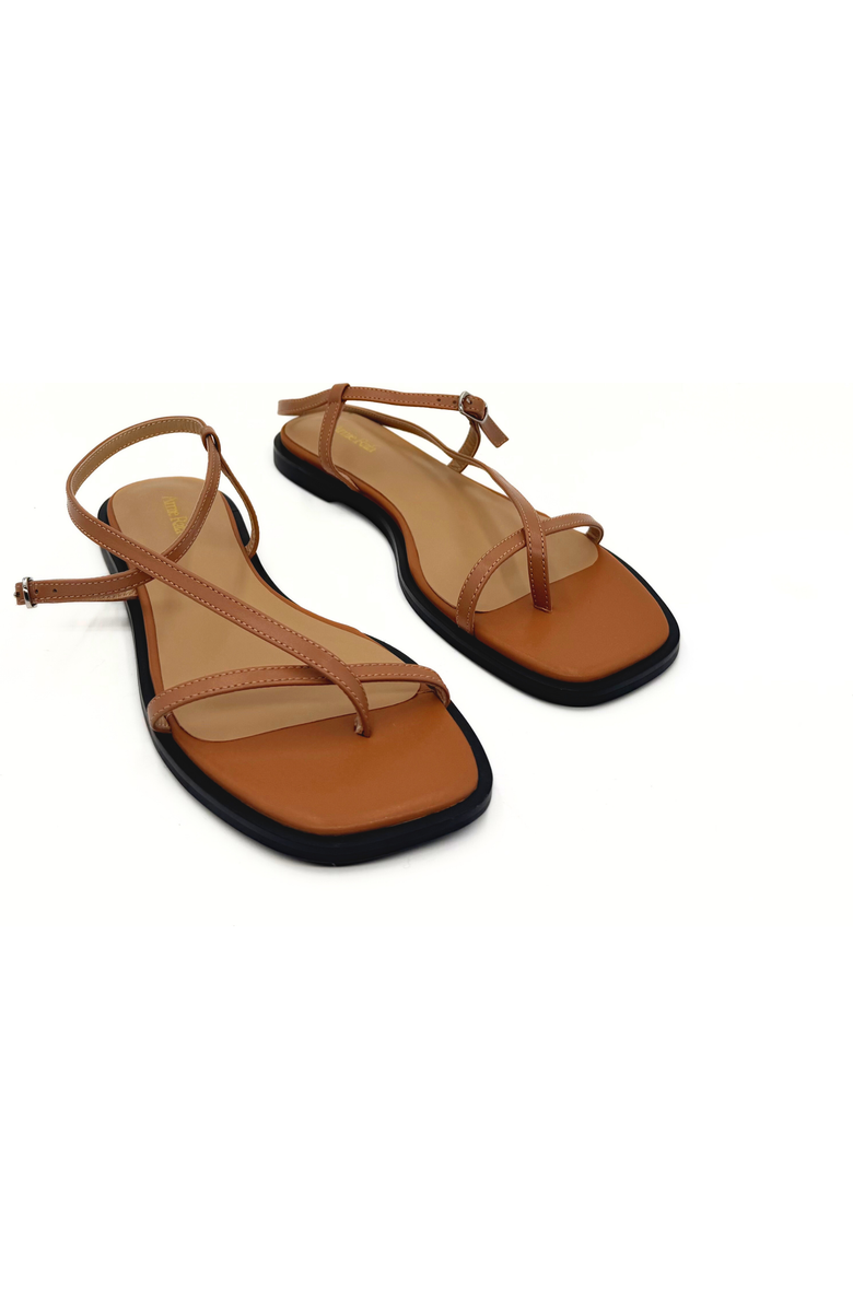 Amie Rafa Maxy Asymmetric T-Strap Sandal, Alternate, color, Tan