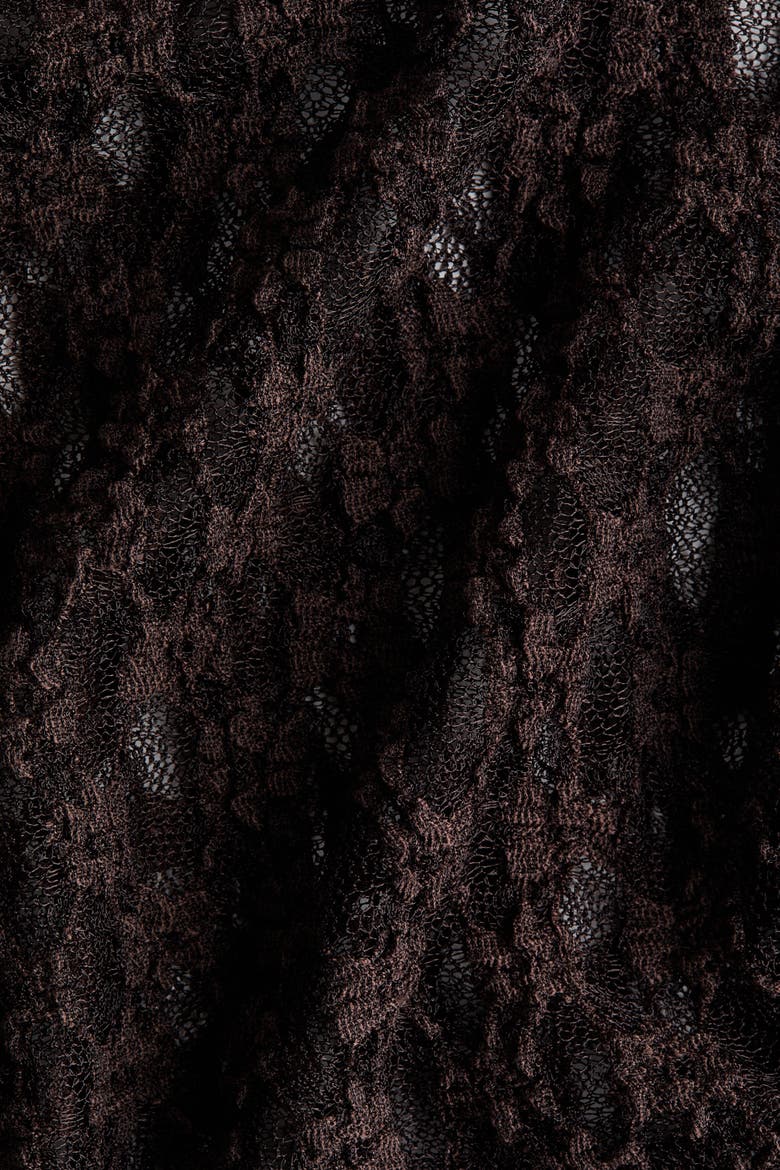 Lace-look Thong Body, Alternate, color, Dark brown