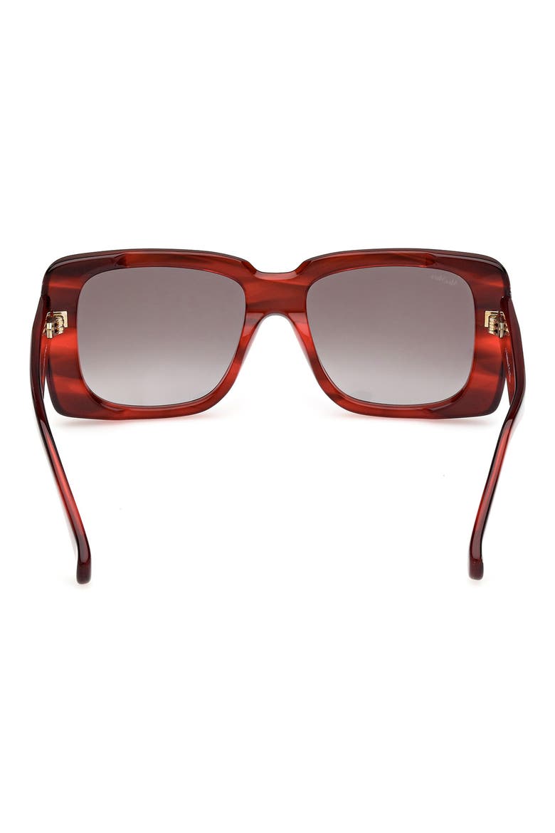 Glimpse3 53mm Polarized Square Sunglasses, Alternate, color, RED/GRADIENT SMOKE