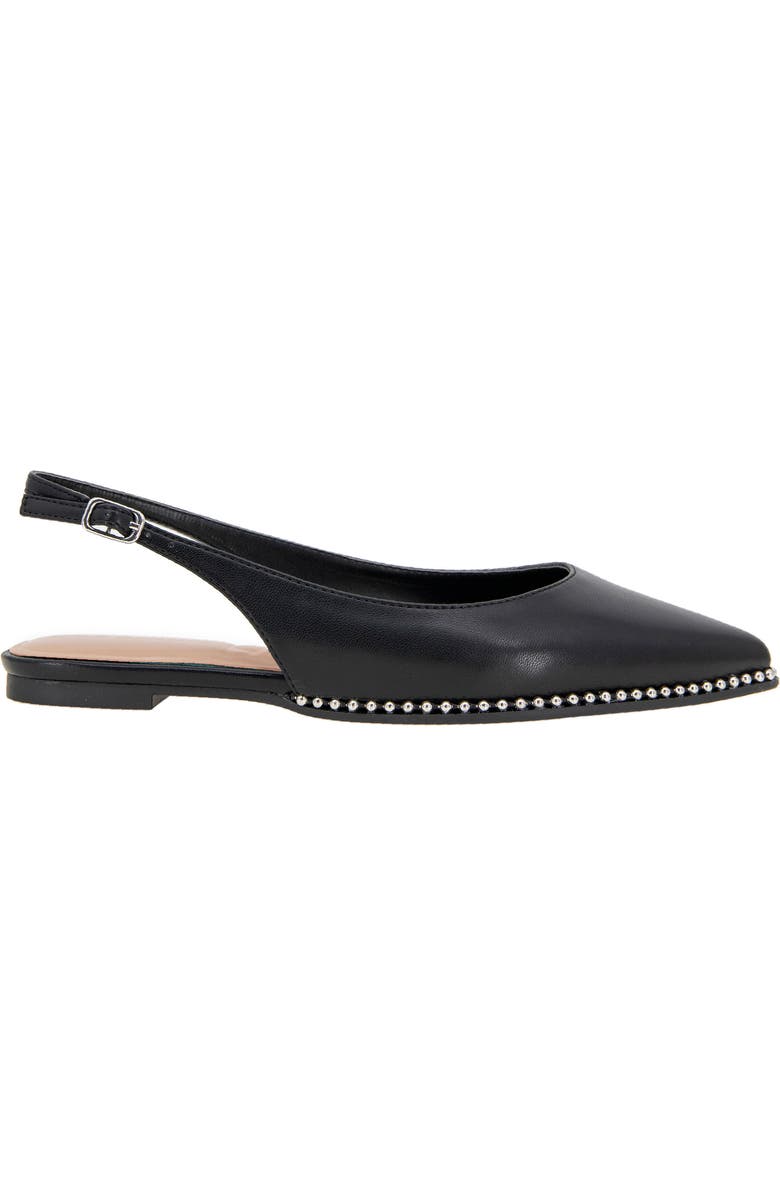 BCBGeneration Valerie Slingback Pointed Toe Flat, Alternate, color, Black