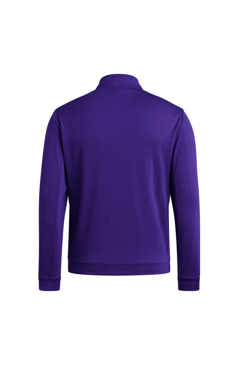adidas Men's adidas Purple Washington Huskies Elevated Tri-Blend Quarter-Zip Pullover, Alternate, color, Purple