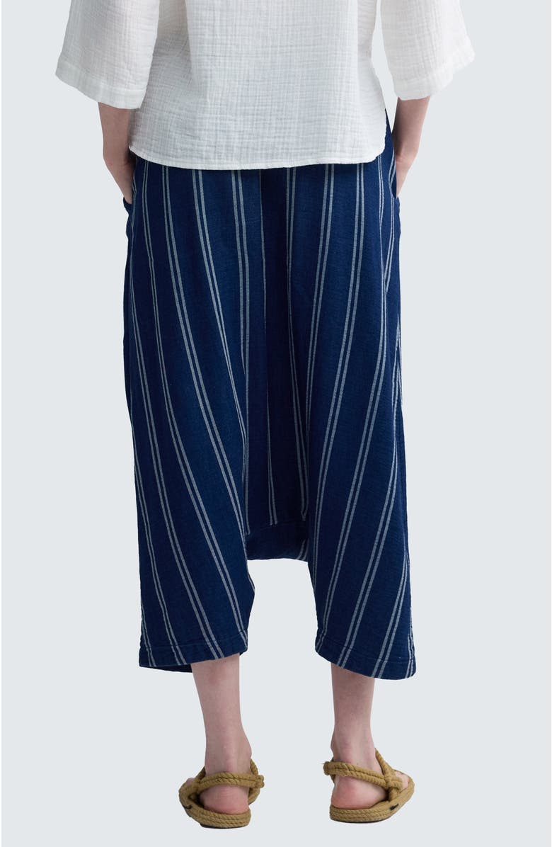 LUUKAA Marigold Denim Muslin Harem Pants, Alternate, color, Original Denim