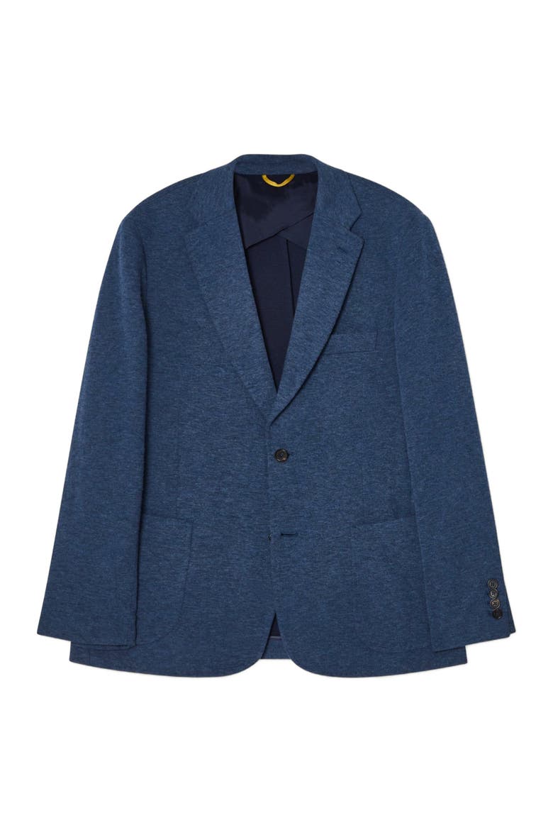 Wright Double Face Knit Blazer, Alternate, color, Light Blue/Navy