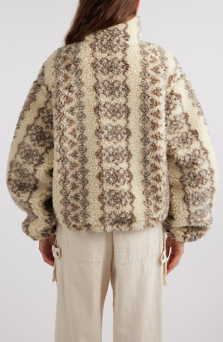 Isabel Marant Étoile Mackensy Faux Shearling Bomber Jacket, Alternate, color,