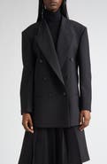 Michael Kors Collection Shawn Double Breasted Virgin Wool Blazer