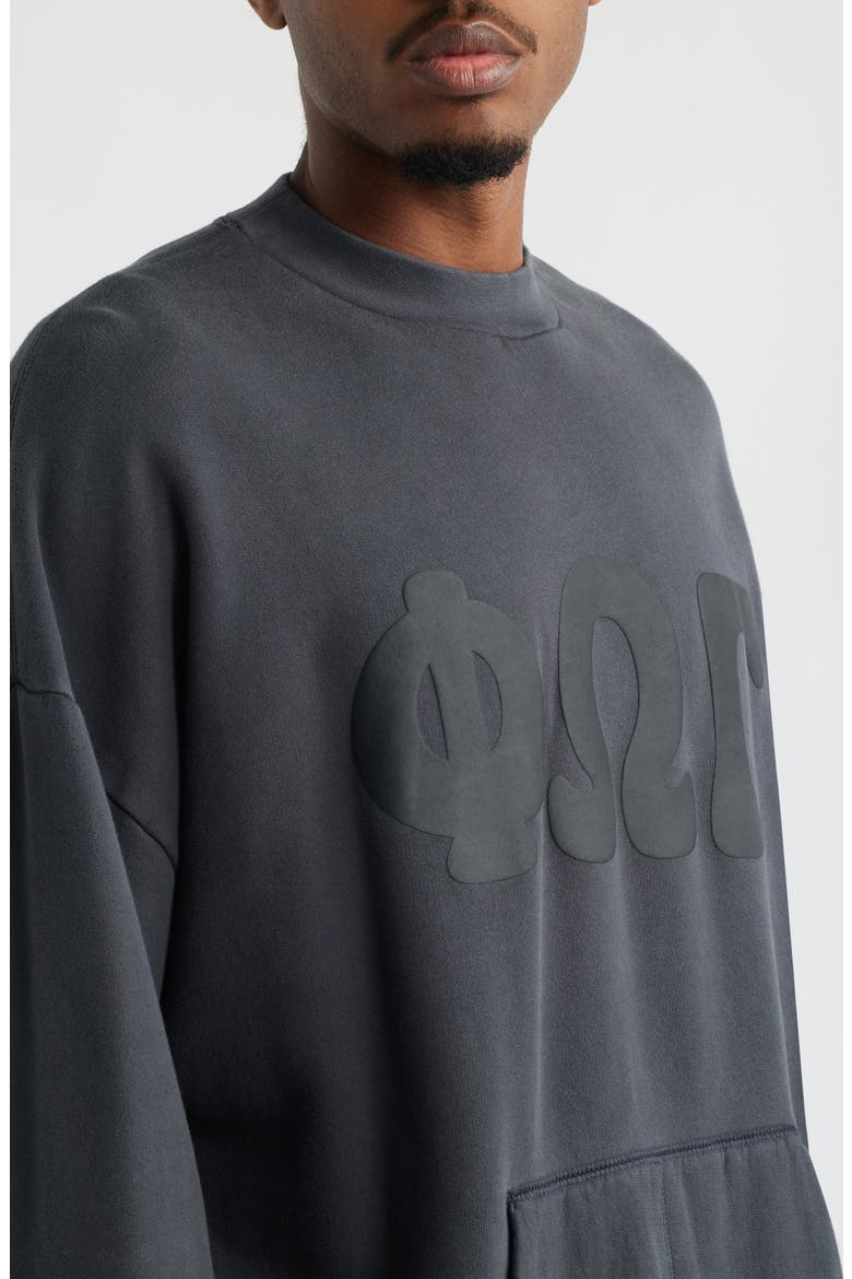 '90s Graphic Crewneck Sweatshirt, Alternate, color, WASHED IRON GREY