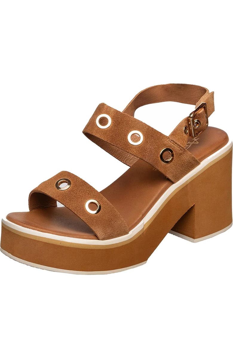 ANTELOPE Inez Grommet Platform Slingback Sandal, Main, color, Taupe