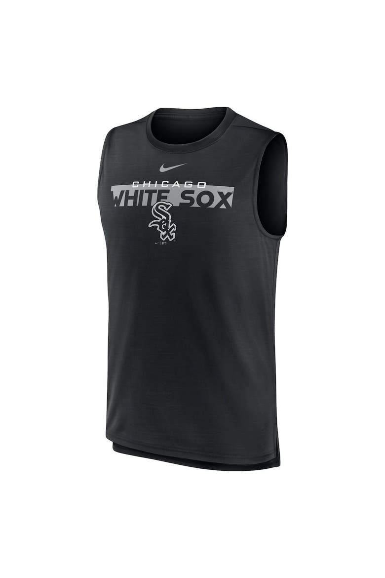 Men's Nike Black Chicago White Sox Knockout Stack Exceed Performance Muscle Tank Top, Alternate, color, Black