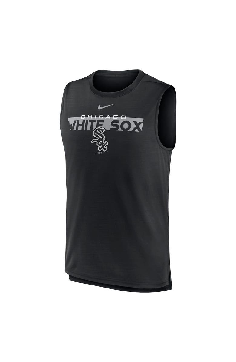 Nike Men's Nike Black Chicago White Sox Knockout Stack Exceed Performance Muscle Tank Top, Alternate, color,