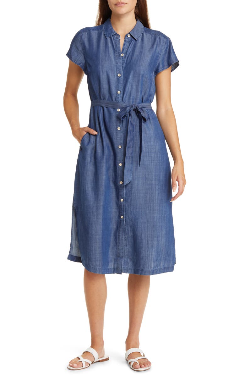 Tommy Bahama Mission Beach Indigo Midi Shirtdress, Main, color,