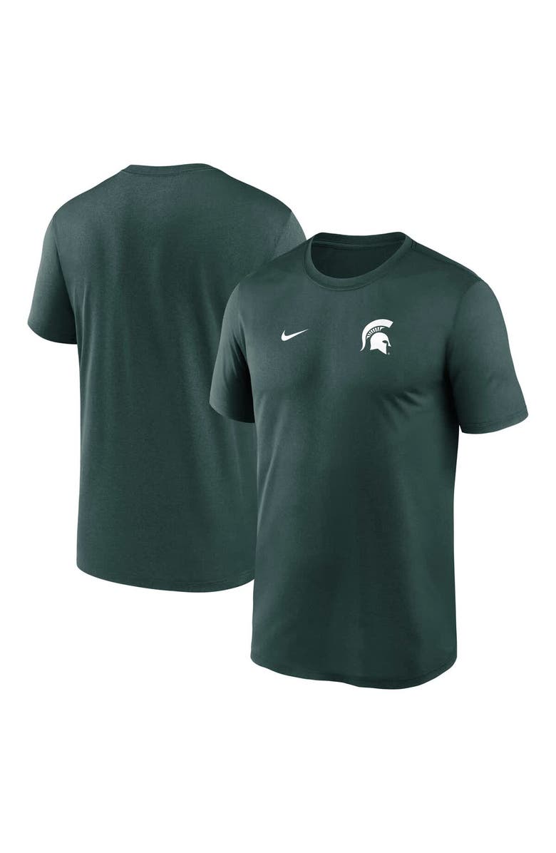 Nike Men's Nike Green Michigan State Spartans 2025 Sideline Small Logo Legend Performance T-Shirt, Main, color, 