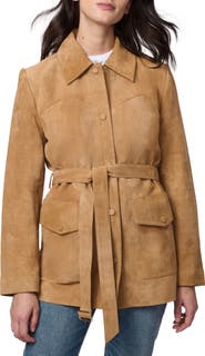 Bernardo Belted Suede Jacket
