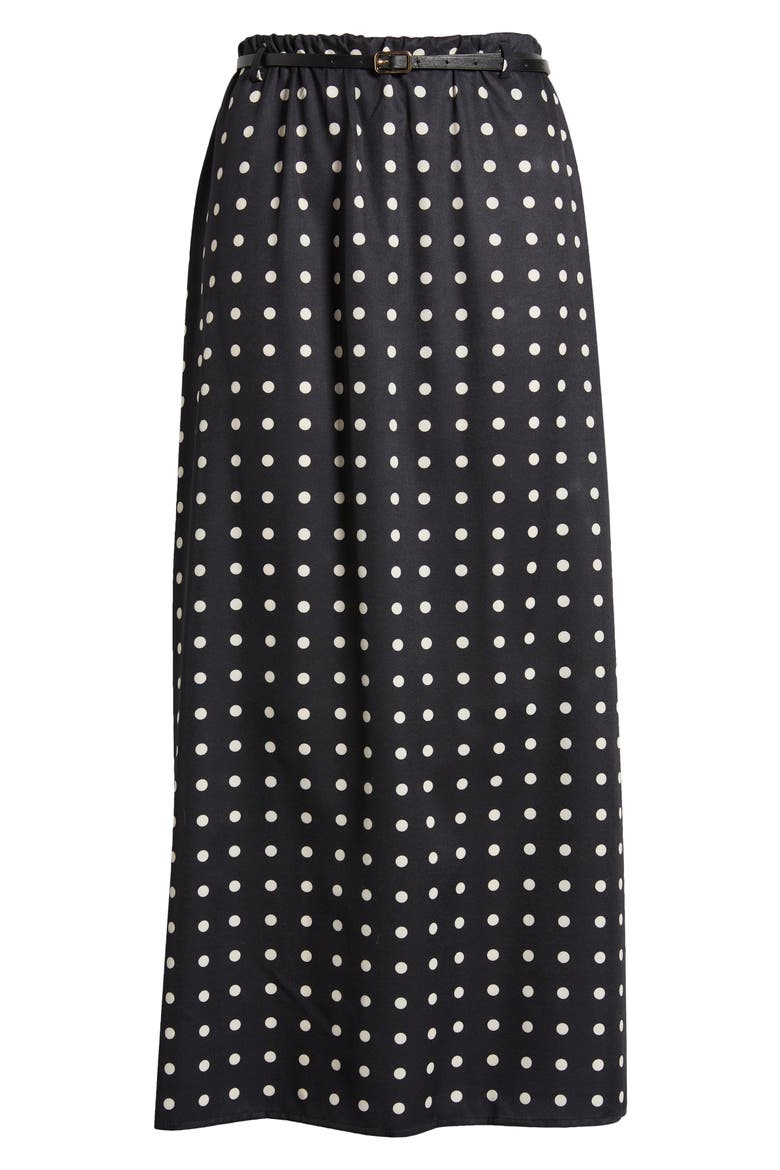 Sherri Print Belted Maxi Skirt, Alternate, color, BLACK