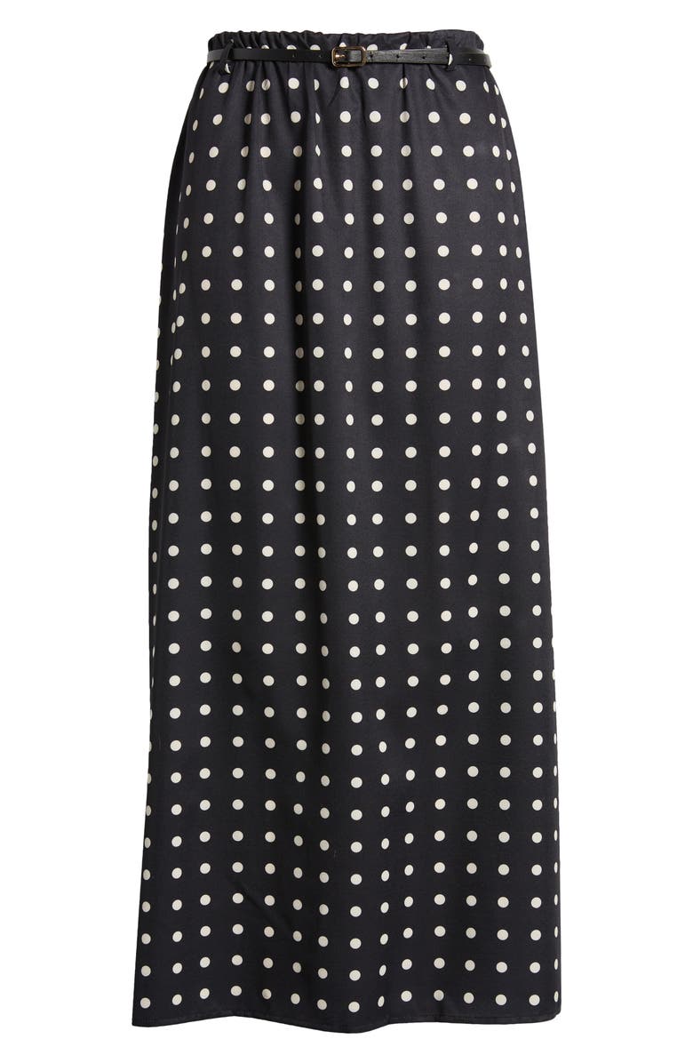 NIKKI LUND Sherri Print Belted Maxi Skirt, Alternate, color, Black