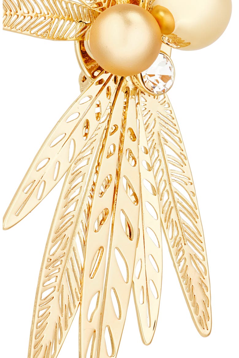 Olive Leaf Clip-On Earrings, Alternate, color, GOLD