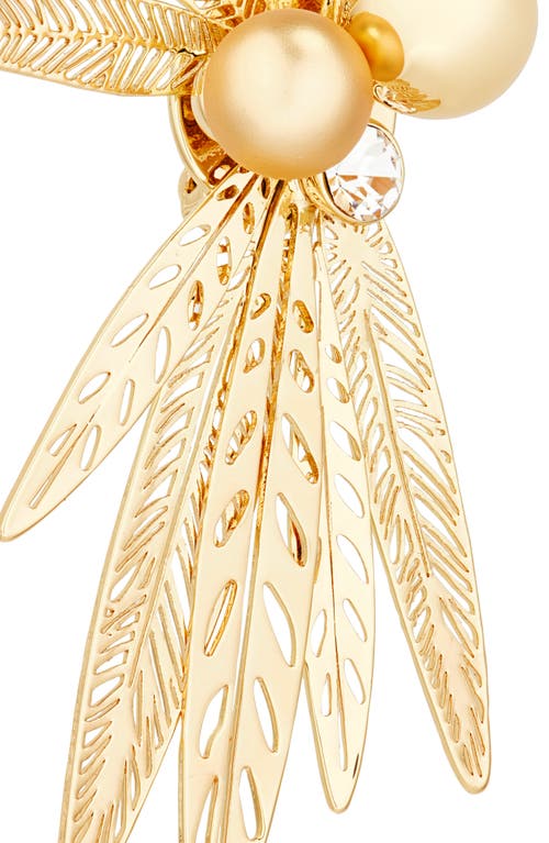 Carolina Herrera Olive Leaf Clip-on Earrings In Gold