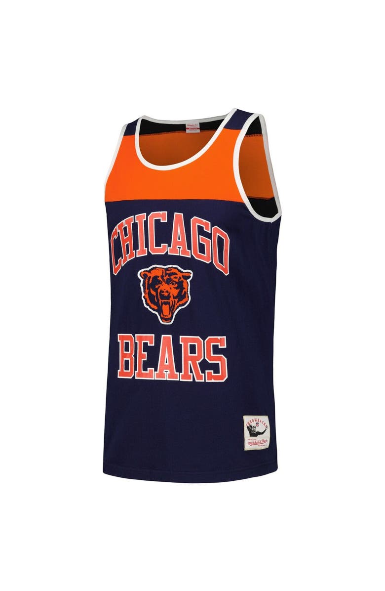 Mitchell & Ness Men's Mitchell & Ness Navy/Orange Chicago Bears Heritage Colorblock Tank Top, Alternate, color, Navy