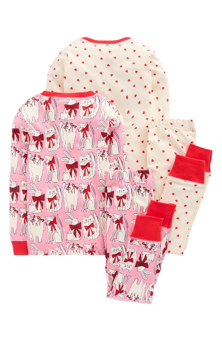 Mini Boden Kids' Assorted 2-Pack Fitted Cotton Two-Piece Pajamas, Alternate, color, Sea Pink Favourite Pets