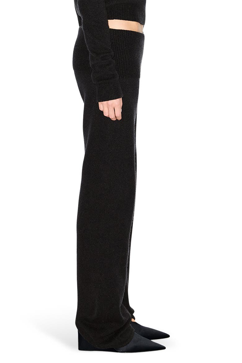 Foldover Knit Pants, Alternate, color, ONYX