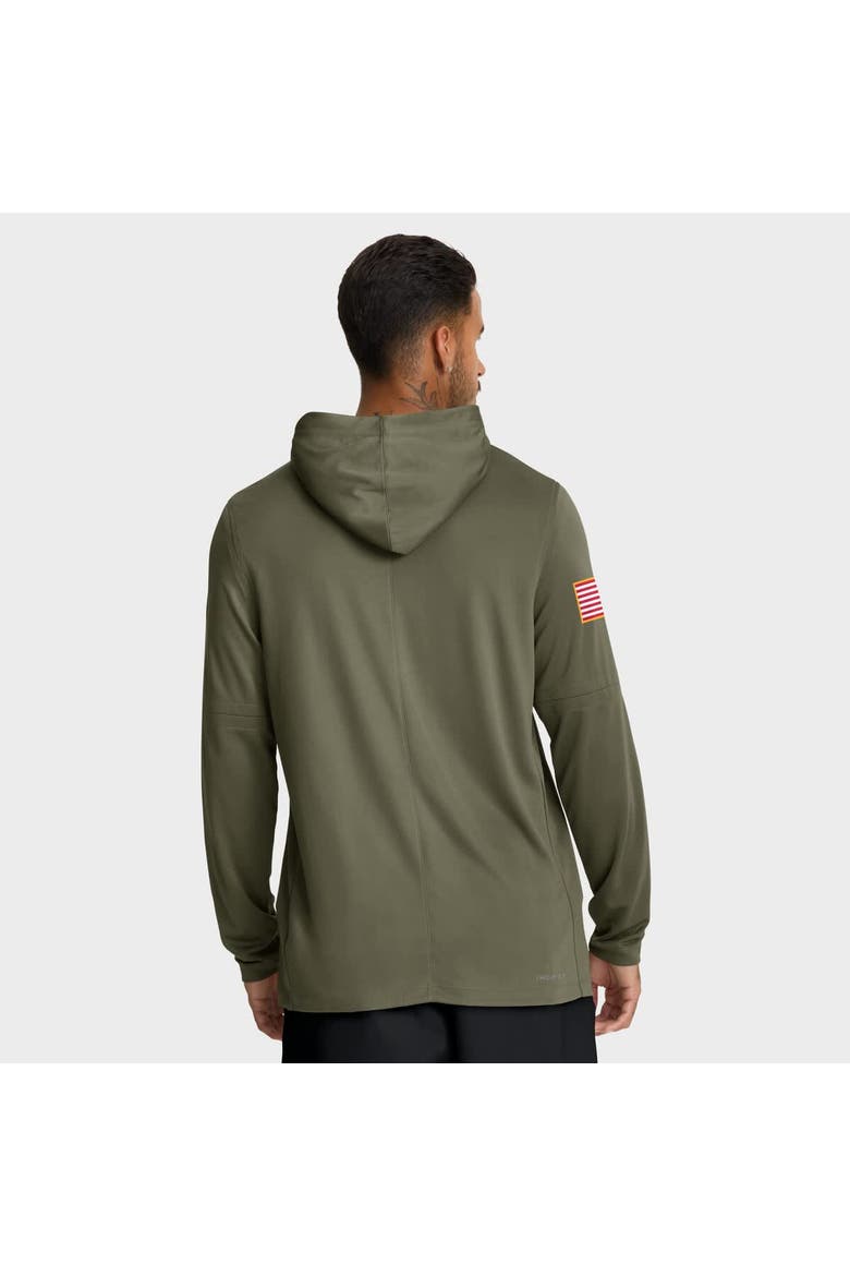 Men's Nike Olive Kentucky Wildcats 2025 Military Appreciation Dri-FIT Long Sleeve Hoodie T-Shirt, Alternate, color, Olive
