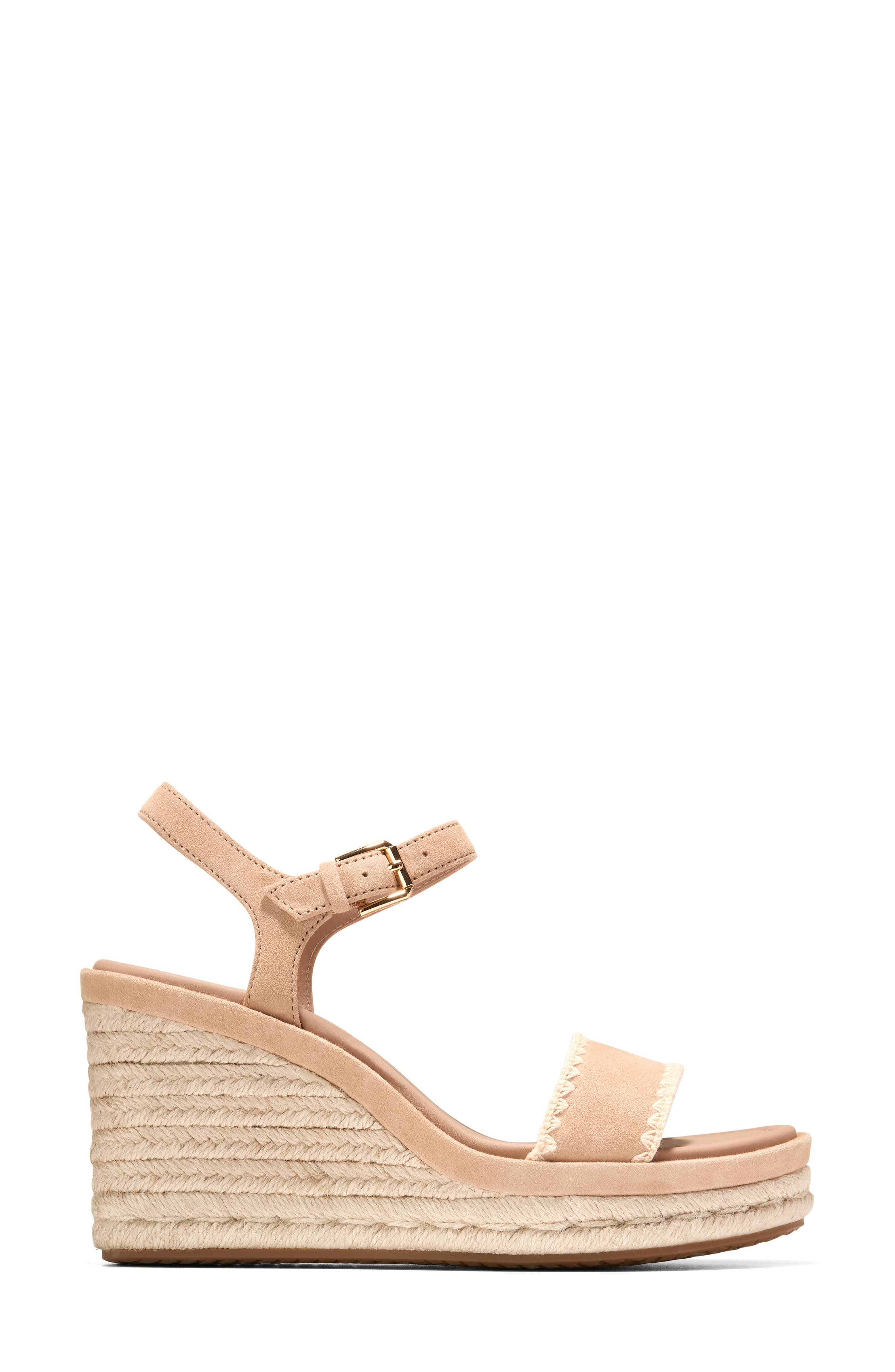 Cole Haan Asbury Cloudfeel Espadrille Wedge, Alternate, color, Tuscan Sand Leather/ Raffia
