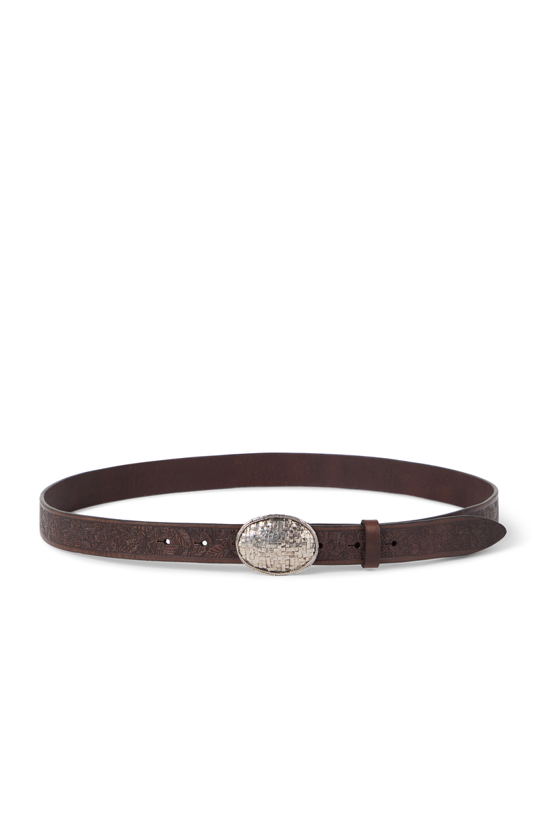 Brunello Cucinelli Calfskin belt, Main, color, Ebony