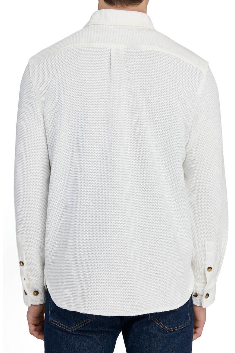 Slim Fit Solid Shirt Jacket, Alternate, color, WHITE