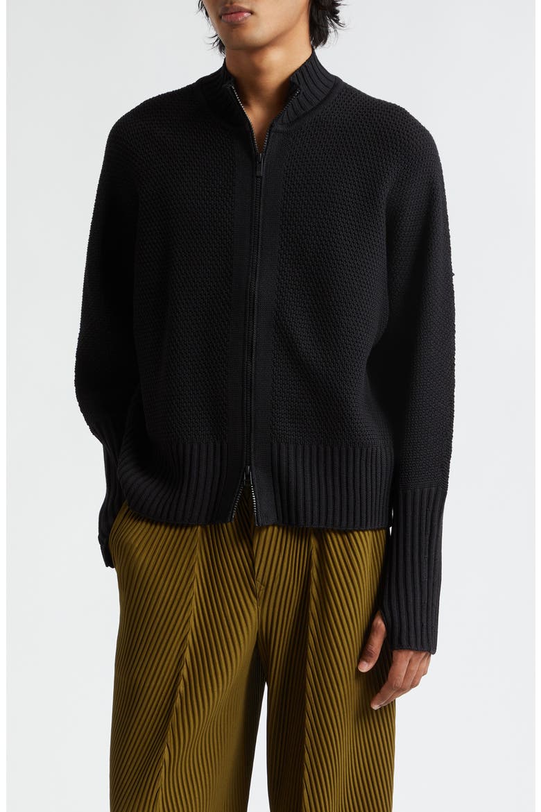 【新品】24AW HOMME PLISSE RUSTIC KNITカーディガン Rustic Knit Zip Cardigan (Men) | Nordstrom