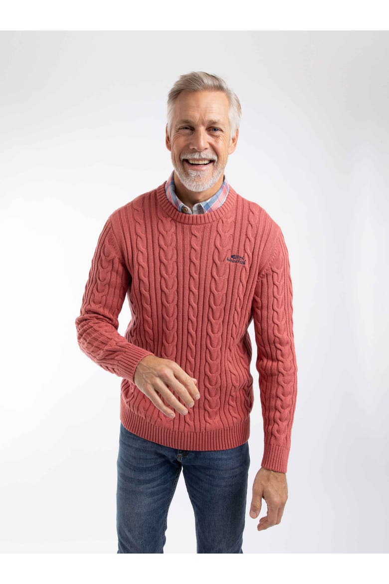 Griffen Cable Knit Jumper, Main, color, Nantucket