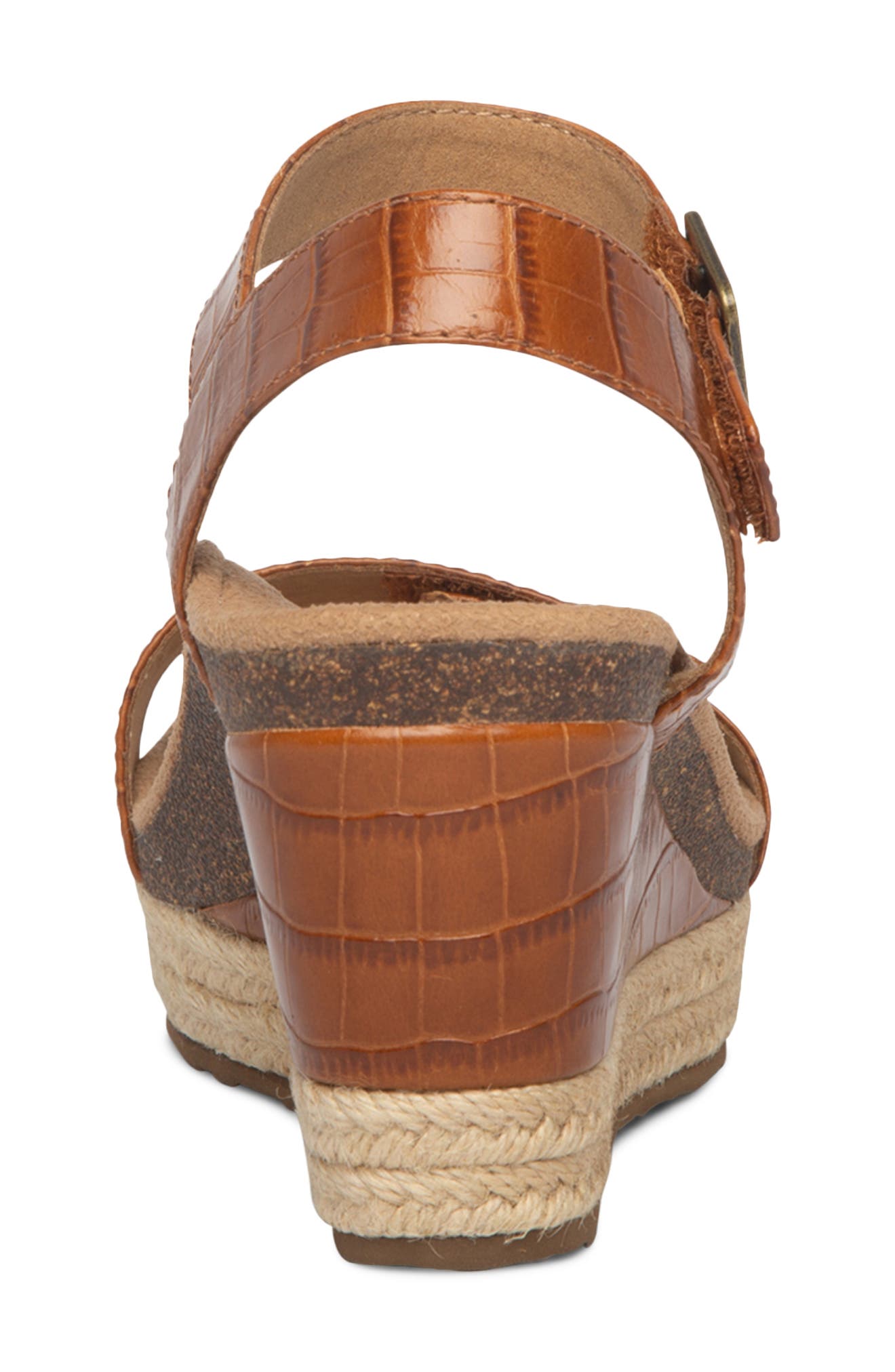 Sydney Wedge Espadrille Sandal, Alternate, color, LEATHER