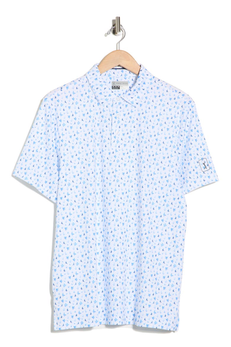 All Over Birdie Knit Polo, Alternate, color, BRIGHT WHTE