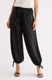 Renee C Tie Hem Satin Pants