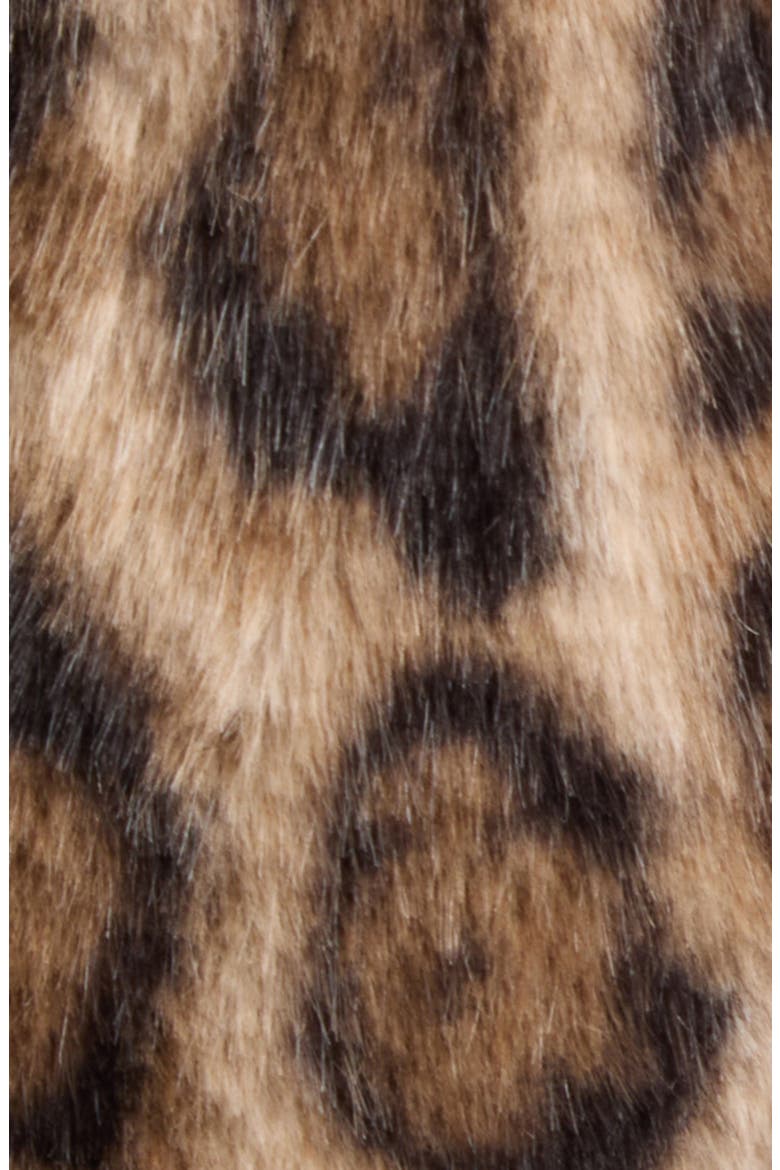 Ashlyn Oversized Leopard Faux Fur Coat, Alternate, color, LEOPARD
