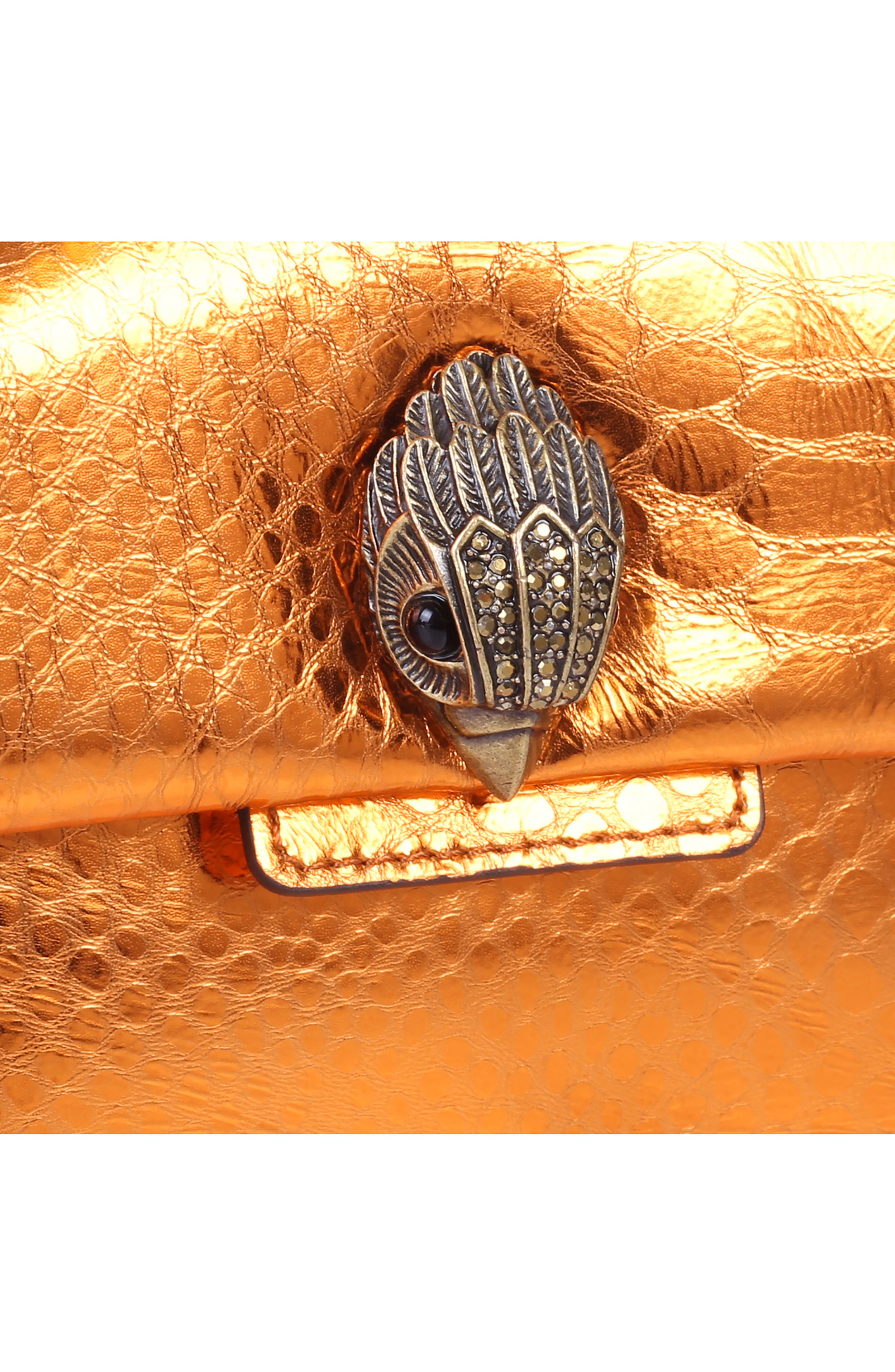 Kurt Geiger London Rainbow Shop Mini Kensington Metallic Leather Crossbody Bag, Alternate, color, 