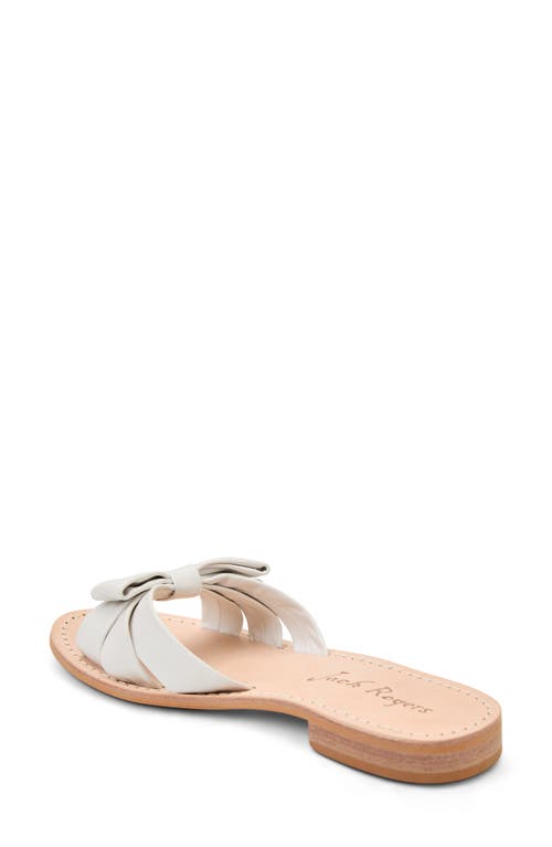 Jack Rogers Brightly Bow Slide Sandal In White