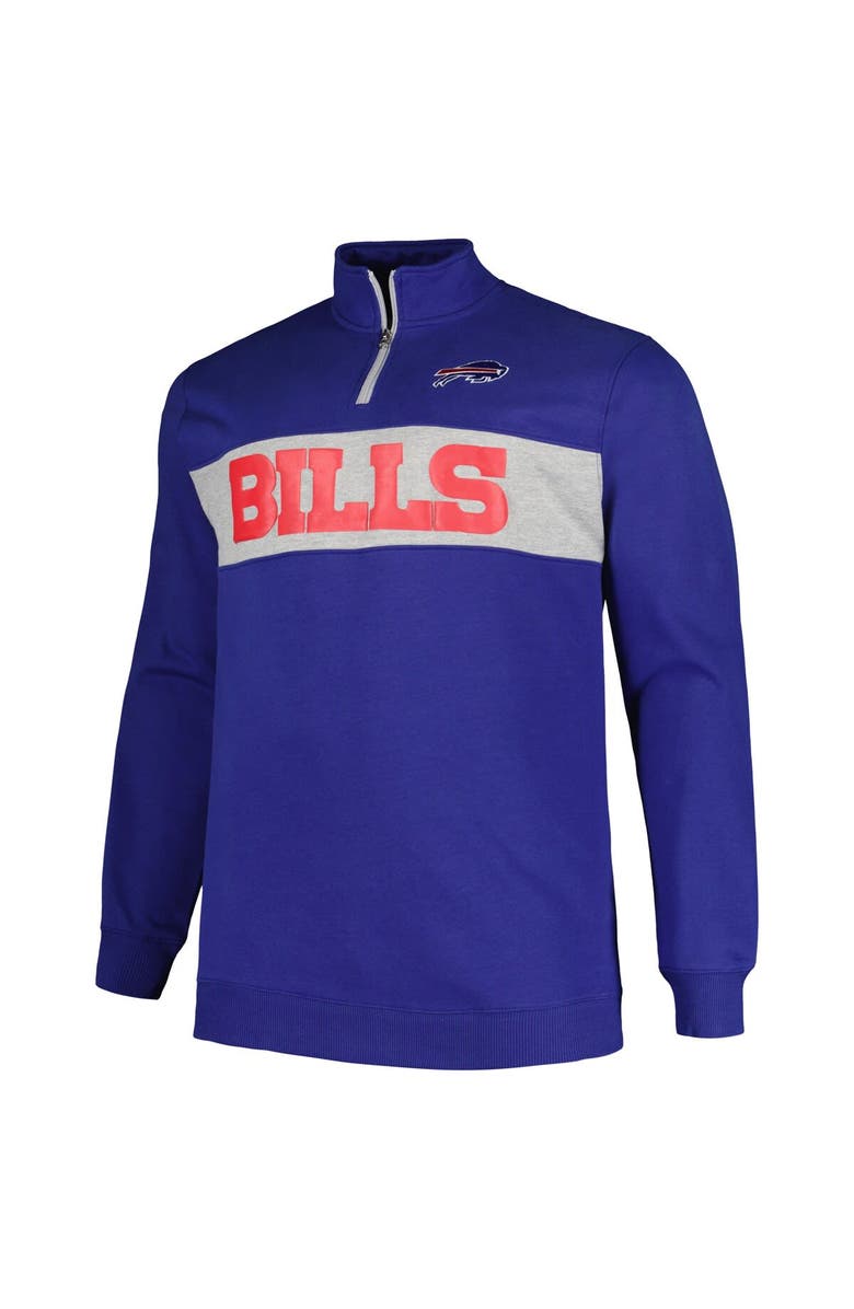 PROFILE Men's Profile Royal Buffalo Bills Big & Tall Fleece Quarter-Zip Jacket, Alternate, color, Royal