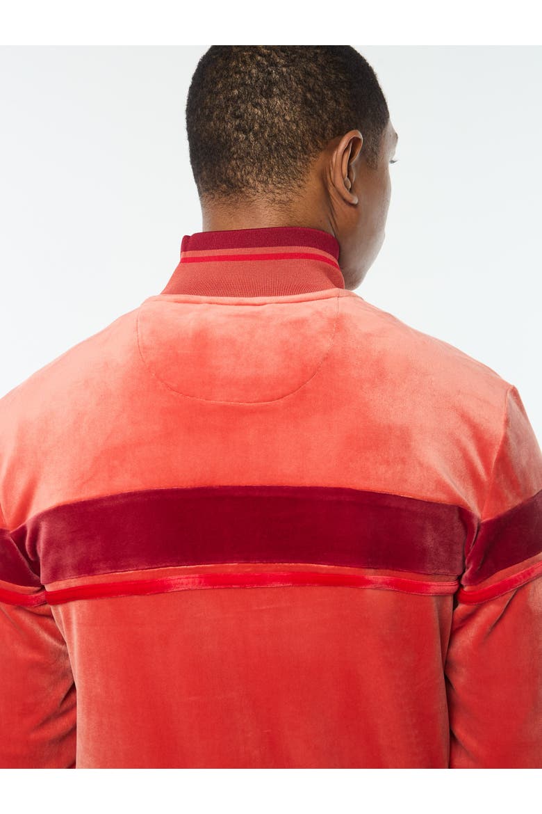 Damarindo Velour Track Jacket, Alternate, color, HOT SAUCE