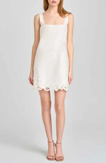 Katarina Eyelet Embroidered Stretch Cotton Minidress