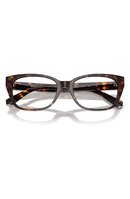 Tiffany & Co . 52mm Pillow Optical Glasses In Havana