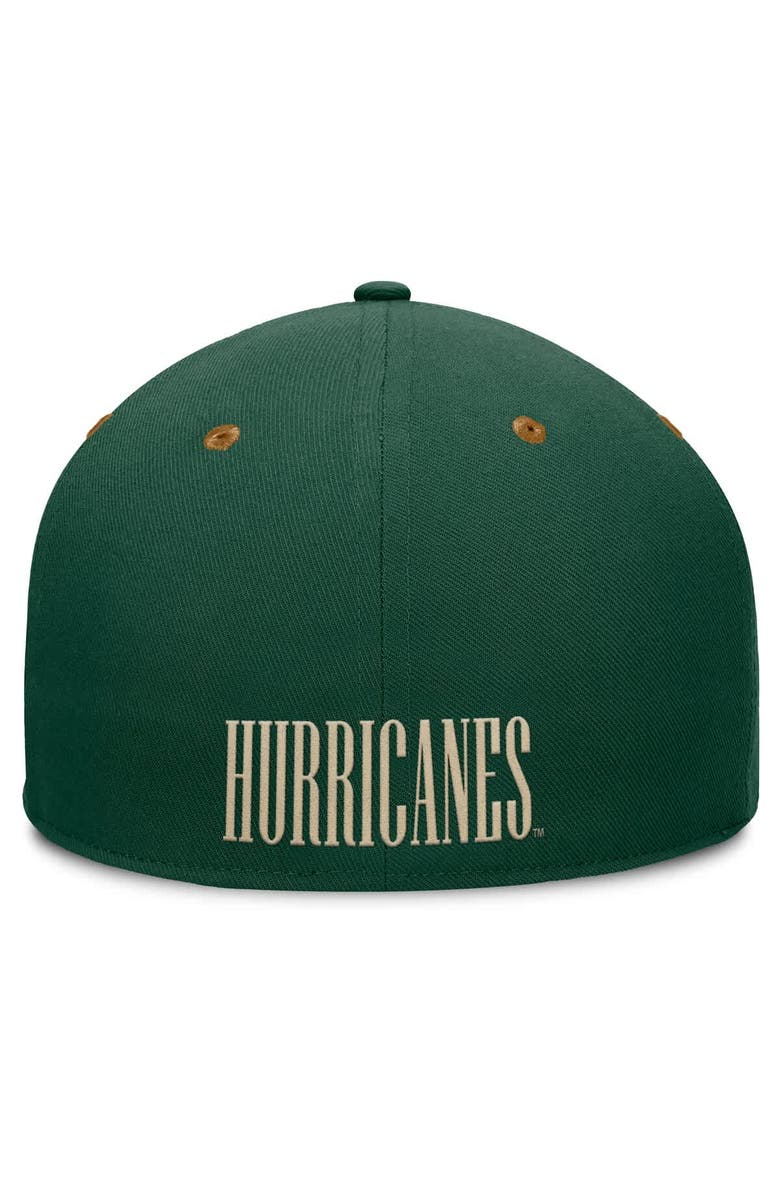 FANATICS Men's Fanatics Green/Brown Miami Hurricanes NoBo Fitted Hat, Alternate, color, Green