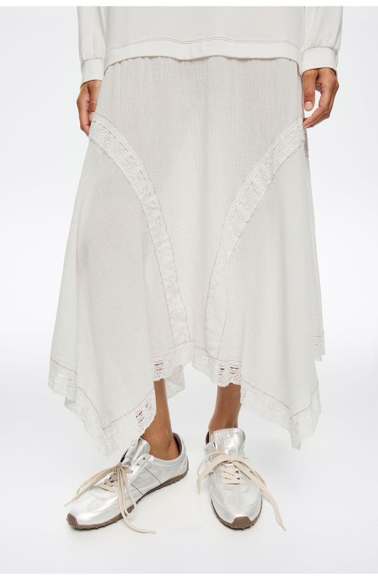 Bimba y Lola Asymmetric 2 1 Dress, Alternate, color, Ivory