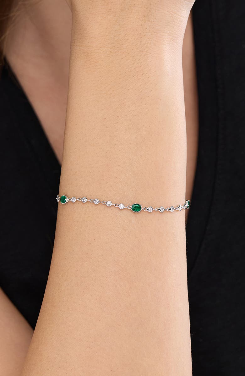 Bony Levy 18K Gold El Mar Emerald & Diamond Tennis Bracelet, Alternate, color,