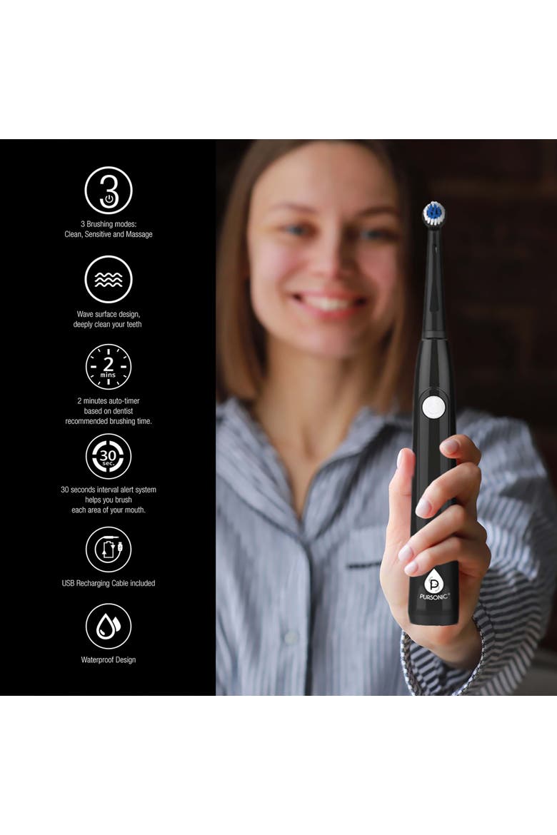 His & Hers Rotary Toothbrush & UV Sanitizer Set, Alternate, color, Multicolor