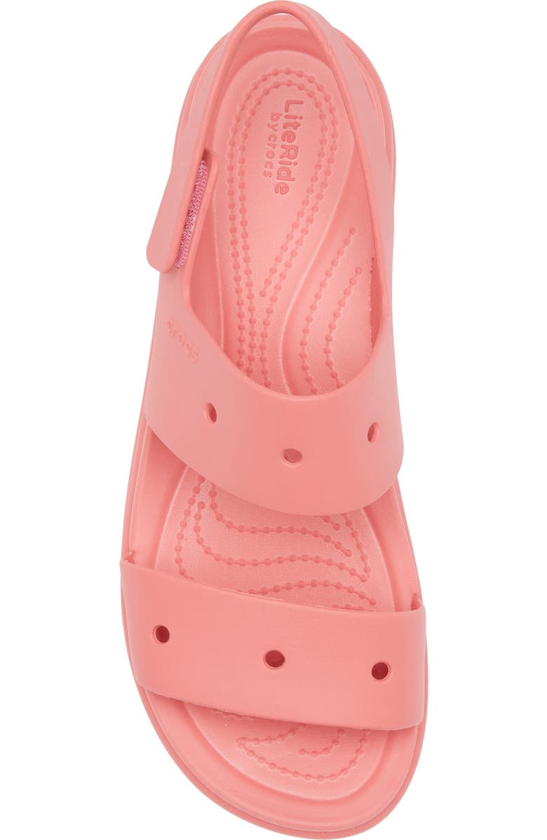 CROCS Brooklyn Slingback Platform Wedge Sandal, Alternate, color, Hot Blush