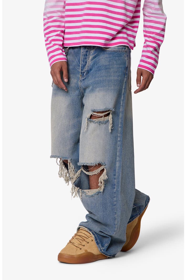 Blowout Rave Ripped Jeans, Alternate, color, VINTAGE BLUE