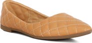 LONDON RAG Rikhani Quilted Pointed Toe Ballet Flat