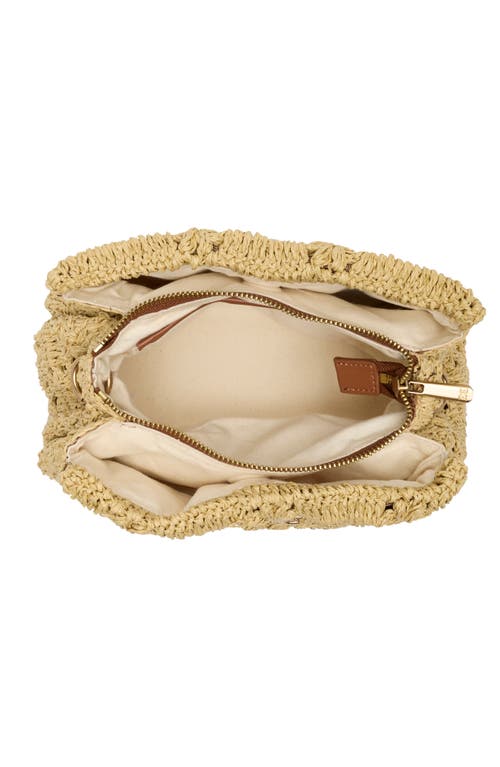 SAM EDELMAN SAM EDELMAN LAYLA FLORAL RAFFIA SHOULDER BAG