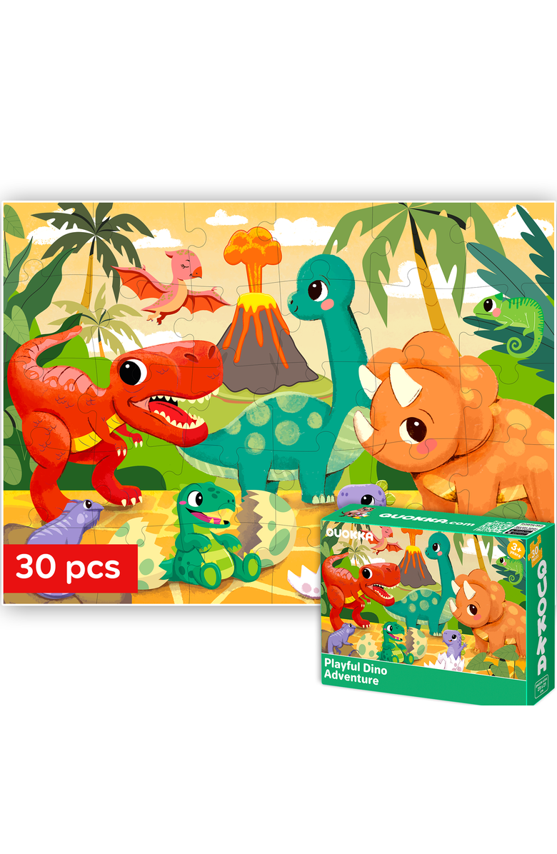 Quokka 30 Piece Jigsaw Puzzle for Kids - Princess, Animal, Dinosaur, Main, color, Dinosaurs